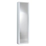 Scarpiera alta bianca 50x182h cm anta a specchio - Asiago