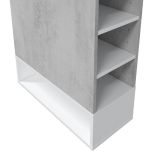 Scarpiera aperta con 1 cassetto cemento e bianca 67x119h cm - Idea