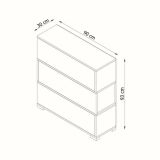 Scarpiera Baten, Porta scarpe salvaspazio , Armadio da ingresso multiuso, Mobile per calzature, 90x30h93 cm, Bianco e Noce