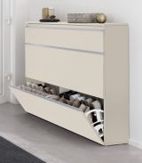 Scarpiera Beige 9 Ripiani 16 Paia 120x26.5x108h cm, 9 Vani - Marconi