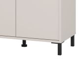Scarpiera Beige Nero 9 Ripiani 4 Ante 80x40x205.5h cm, Piedini Inclusi - Peligni