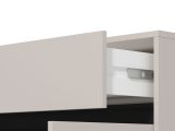 Scarpiera Beige Nero un Cassetto 4 Ripiani 80x40x109.5h cm, 2 Ante - Ilarione