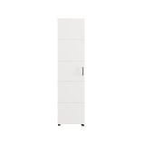 Scarpiera Bianco 10 Ripiani Un'anta 46x33x185h cm, Ante con Doppia Capienza, Apertura con Ruote - Visby