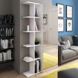 Scarpiera Bianco 14 Ripiani 17 Vani 88x28x160h cm, Un'anta - Pero