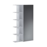 Scarpiera Bianco 14 Ripiani 17 Vani 88x28x160h cm, Un'anta - Pero