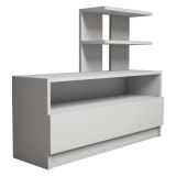 Scarpiera Bianco 4 Ripiani 12 Paia 100x30x85h cm, Un'anta - Sinni