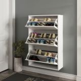 Scarpiera Bianco 6 Ripiani 18 Paia 70x25x109h cm, 3 Ante - Irgoli