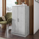 Scarpiera Bianco 6 Ripiani 7 Vani 55x40x108h cm, 2 Ante - Vidracco