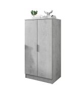 Scarpiera Bianco 6 Ripiani 7 Vani 55x40x108h cm, 2 Ante - Vidracco