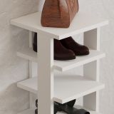 Scarpiera Bianco 8 Paia 8 Ripiani 30x30x110h cm, 7 Vani - Soddi