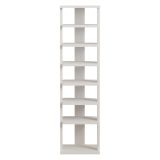 Scarpiera Bianco 8 Paia 8 Ripiani 30x30x110h cm, 7 Vani - Soddi