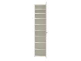 Scarpiera Bianco 8 Ripiani 2 Ante 46.5x37.5x199h cm, con Specchio - Scido