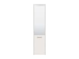Scarpiera Bianco 8 Ripiani 2 Ante 46.5x37.5x199h cm, con Specchio - Scido