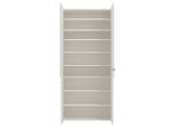 Scarpiera Bianco 8 Ripiani 4 Ante 89.5x37.5x199h cm, con Specchio - Trabia