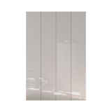 Scarpiera Bianco Lucido 12 Ripiani 42 Paia 126x35x186h cm, 14 Vani - Spessa