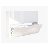 Scarpiera Bianco Lucido 20 Paia 2 Ante 110x25x75h cm, Anta a Ribalta - Lovero