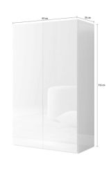 Scarpiera Bianco Lucido 4 Ripiani 15 Paia 63x35x116h cm, 5 Vani - Rodengo