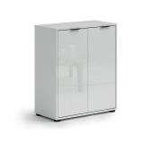 Scarpiera Bianco Lucido 5 Ripiani 20 Paia 72.5x36x86h cm, 6 Vani - Angitola