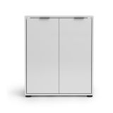 Scarpiera Bianco Lucido 5 Ripiani 20 Paia 72.5x36x86h cm, 6 Vani - Angitola