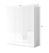 Scarpiera Bianco Lucido 8 Ripiani 25 Paia 95x35x116h cm, 10 Vani - Lauro