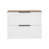 Scarpiera Bianco Lucido Cassetti Ripiani 100x19x80h cm, 10 Paia - Faloppio