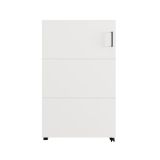 Scarpiera Bianco Opaco Nero 6 Ripiani Un'anta 68x33x113h cm, Ante con Doppia Capienza, Apertura con Ruote - Porvoo