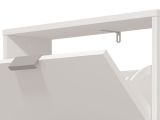 Scarpiera Bianco un Ripiano 4 Ante 58x18x155.5h cm, kit Fissaggio a Muro Incluso - Pesche