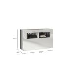 Scarpiera Bolsena, Mobile portascarpe, Armadio da ingresso multiuso, Mobiletto per calzature, Made in Italy, 91x35 h57 cm, Bianco lucido