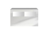 Scarpiera Bolsena, Mobile portascarpe, Armadio da ingresso multiuso, Mobiletto per calzature, Made in Italy, 91x35 h57 cm, Bianco lucido