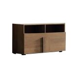 Scarpiera Bracciano, Mobile portascarpe, Armadio da ingresso multiuso, Mobiletto per calzature, Made in Italy, 91x35 h57 cm, Rovere