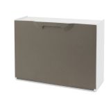 Scarpiera Bredene, Porta scarpe salvaspazio, Scarpiera da ingresso, Armadio scarpiera a 1 anta, 100% Made in Italy, 51x17h40 cm, Tortora