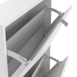 Scarpiera Celine, Mobile portascarpe, Armadio da ingresso multiuso, Mobiletto per calzature, 70x17 h85 cm, Bianco