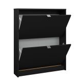 Scarpiera Celine, Mobile portascarpe, Armadio da ingresso multiuso, Mobiletto per calzature, 70x17 h85 cm, Nero