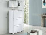 Scarpiera classica bianca 67x112h cm in legno - Axinite
