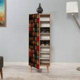Scarpiera design legno e multicolore 50x135h cm in legno - Giadeite