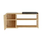 Scarpiera Dione, Mobile portascarpe, Armadio da ingresso multiuso, Mobiletto per calzature, 104x47 h37 cm, Quercia
