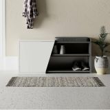 Scarpiera Dione, Mobile portascarpe, Armadio da ingresso multiuso, Mobiletto per calzature, 105x38 h47 cm, Antracite e Bianco