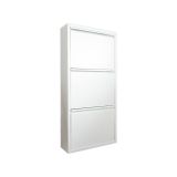Scarpiera funzionale 3 ante bianca 50x104h cm in metallo - Alexa