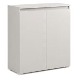 Scarpiera Grigio Chiaro 3 Ripiani 2 Ante 80x37x102h cm, Gola per Apertura Ante Made in Italy - Astrina