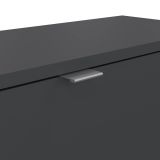 Scarpiera Hughette, Mobile portascarpe, Armadio da ingresso multiuso, Mobiletto per calzature, 24x70 h85 cm, Grigio