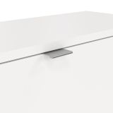 Scarpiera Hughette, Mobile portascarpe, Armadio da ingresso multiuso, Mobiletto per calzature, 70x24 h85 cm, Bianco