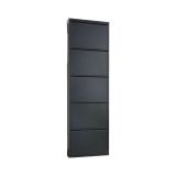 Scarpiera in metallo 5 ante nera 50x172h cm in metallo - Afrend