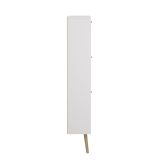 Scarpiera Lillian, Mobile portascarpe, Armadio da ingresso multiuso, Mobiletto per calzature, 24x70 h139 cm, Bianco