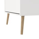 Scarpiera Lillian, Mobile portascarpe, Armadio da ingresso multiuso, Mobiletto per calzature, 24x70 h139 cm, Bianco