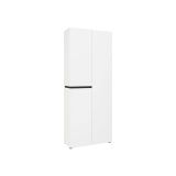 Scarpiera Malabo, Mobile portascarpe, Armadio da ingresso multiuso, Mobiletto per calzature, Made in Italy, 80x34h200 cm, Bianco lucido e Antracite