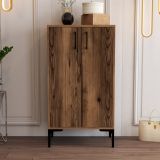 Scarpiera Marrone Noce 4 Ripiani 8 Paia 60x35x111h cm, 2 Ante - Cavalieri