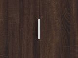Scarpiera Marrone Noce 6 Ripiani 2 Ante 60x33x191.5h cm, Maniglie Incluse - Delizia