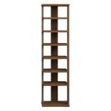Scarpiera Marrone Noce 8 Paia 8 Ripiani 30x30x110h cm, 7 Vani - Soddi
