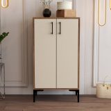 Scarpiera Marrone Noce Bianco 4 Ripiani 8 Paia 60x35x111h cm, 2 Ante - Cavalieri