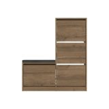 Scarpiera Marrone Quercia 8 Paia 4 Ante 105x26x119h cm, 8 Vani - Velma